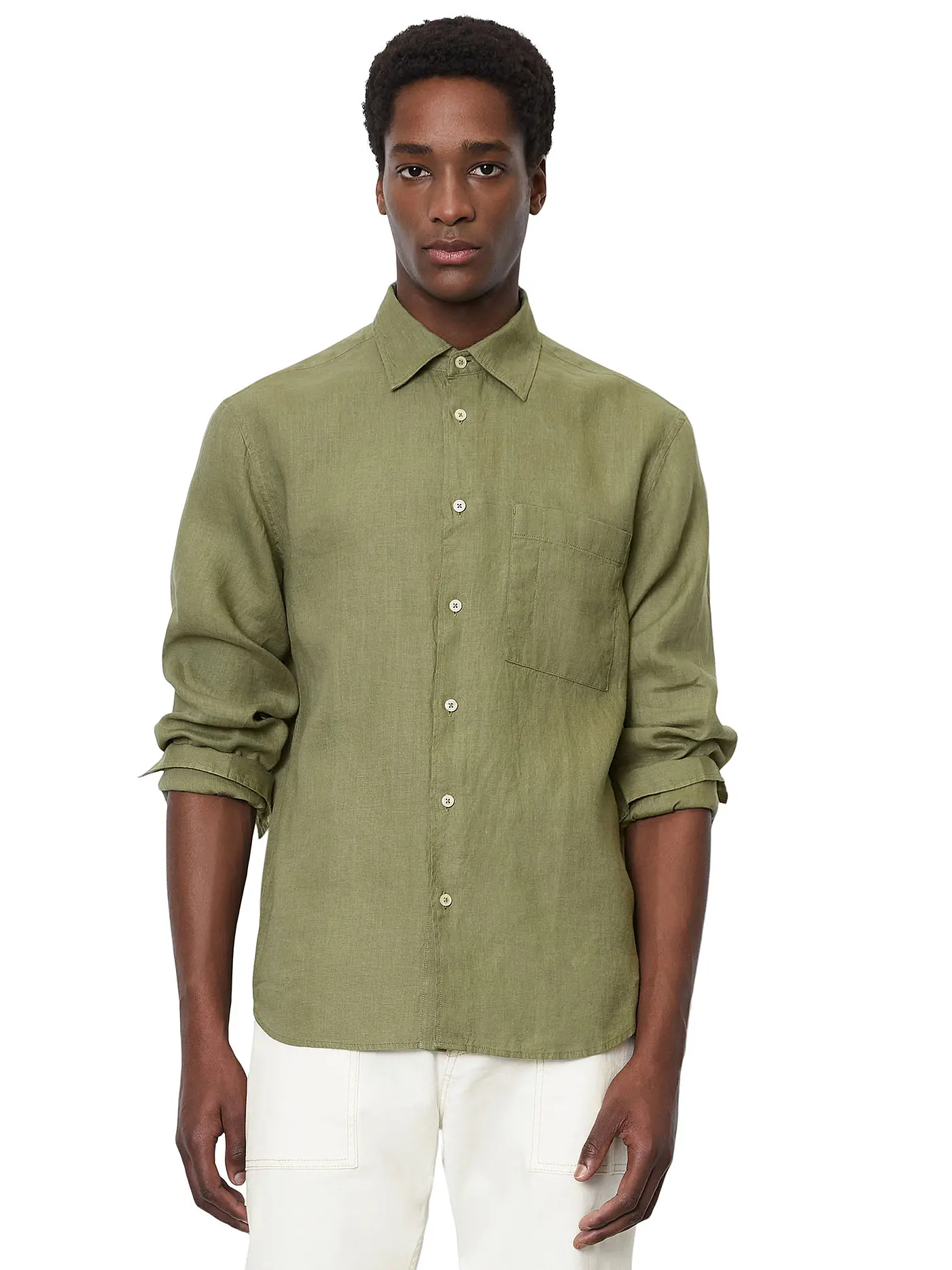 MARC O'POLO | Leinenhemd Regular Fit | olive